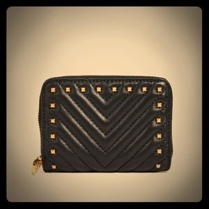 Rebecca Minkoff Half Zip Brass Gold Wallet